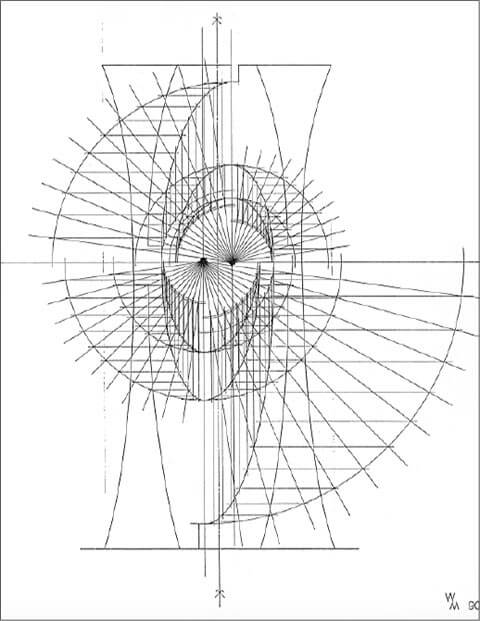 Ellipsoid Plan zu den zwei folgenden Fotos